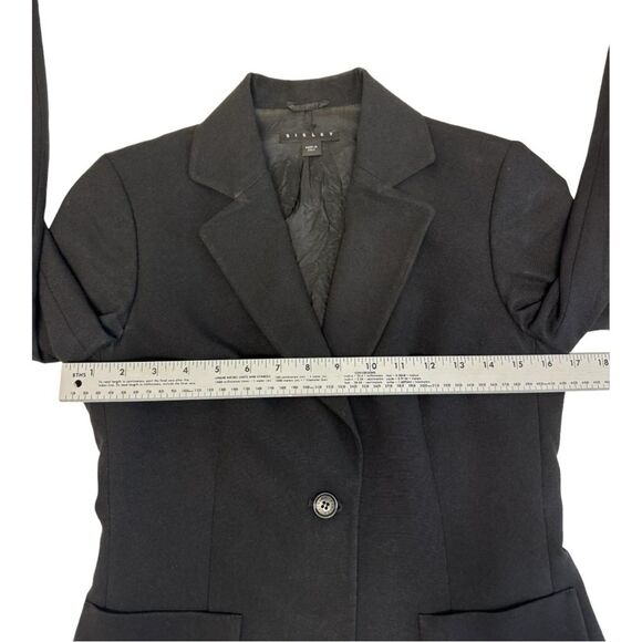 Black‎ Two Button Blazer Classic Fitted Career Office Jacket - Picture 8 of 9